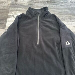 Eddie Bauer First Ascent Polartec Black Women LQuarter Zip Fleece Jacket Sweater